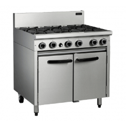 Cobra CR9D 6 Burner Rand - 6 Open Burners, oven Under